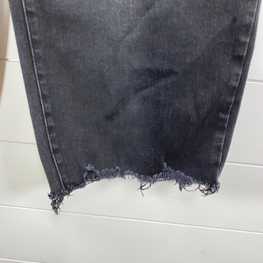 Judy Blue‎ Jeans Womens 18W Black Button Fly Raw Hem Stretch High Rise JB88829BK - Picture 2 of 14
